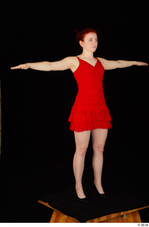 Vanessa Shelby red dress standing t poses whole body 0002.jpg